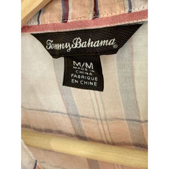Women's Tommy Bahama Cotton Blend Striped Button-Up Top Long-Sleeve / Sz M / EUC - Picture 4 of 8